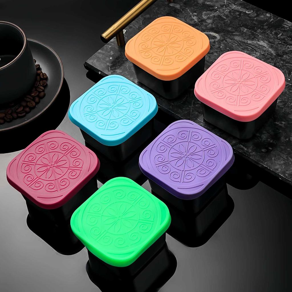 304 Stainless Steel Sauce & Salad Dressing Container with Silicone Lid - Leakproof Square Snack Lunch Box