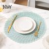 Soft Texture Tableware Coasters Round Insulated Placemat for Dining Table, Heat Resistant Paper Place Mat, Waterproof Oil Proof Non Daily Use Kitchen