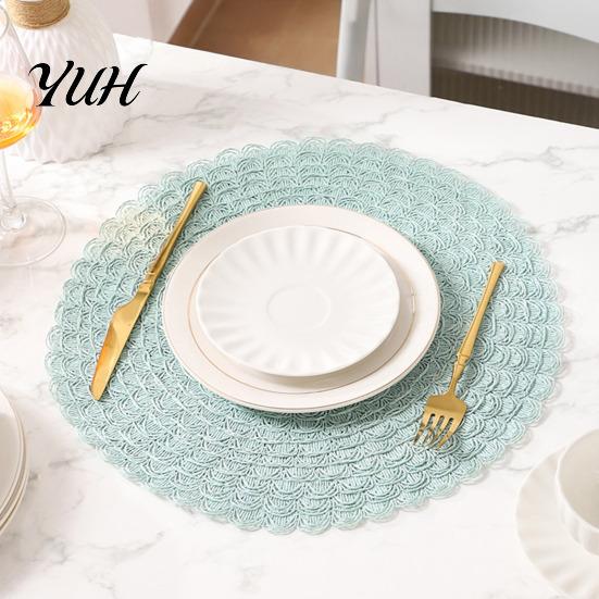 Soft Texture Tableware Coasters Round Insulated Placemat for Dining Table, Heat Resistant Paper Place Mat, Waterproof Oil Proof Non Daily Use Kitchen