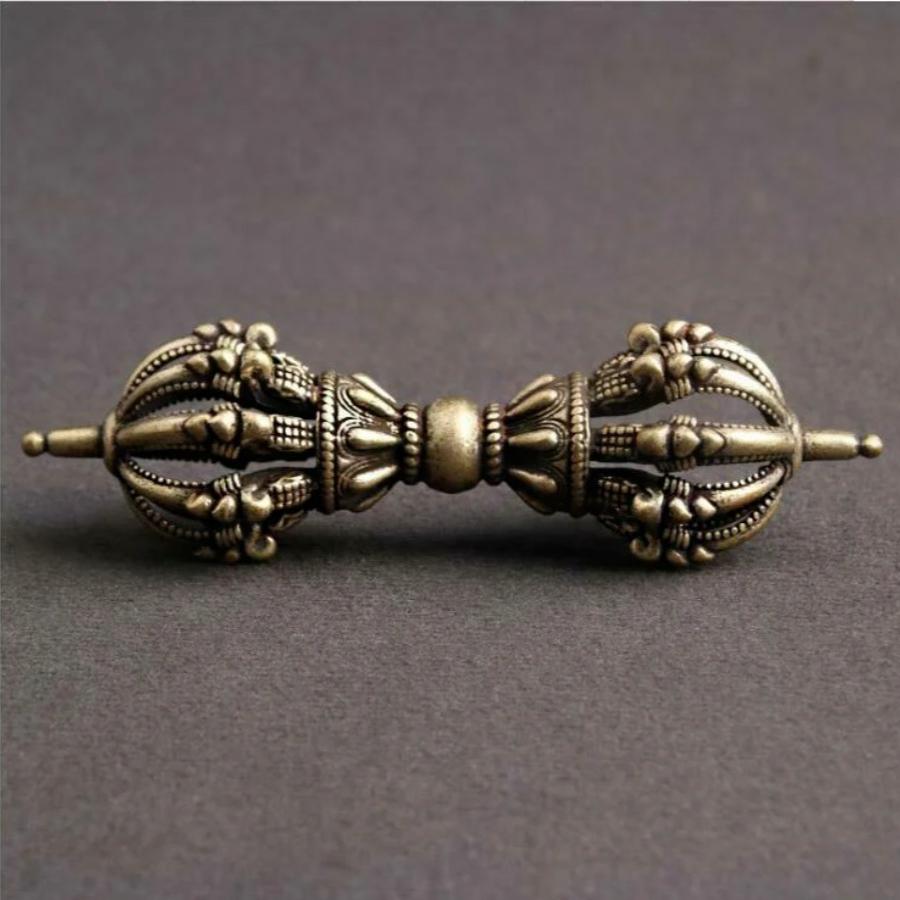 Altes Tibet Tantra Buddhismus Tibetisches Silber Dorje Phurpa Stößel Vajra Sammlerstück Buddhistisches Phurpa Dämon geschnitzt Exorzismus