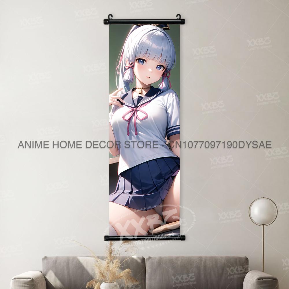 Genshin Impact Game Posters Xiangling Scrolls Picture Yaoyao Decorative Paintings Yun Jin Anime Home Decor Layla Wall Artwork