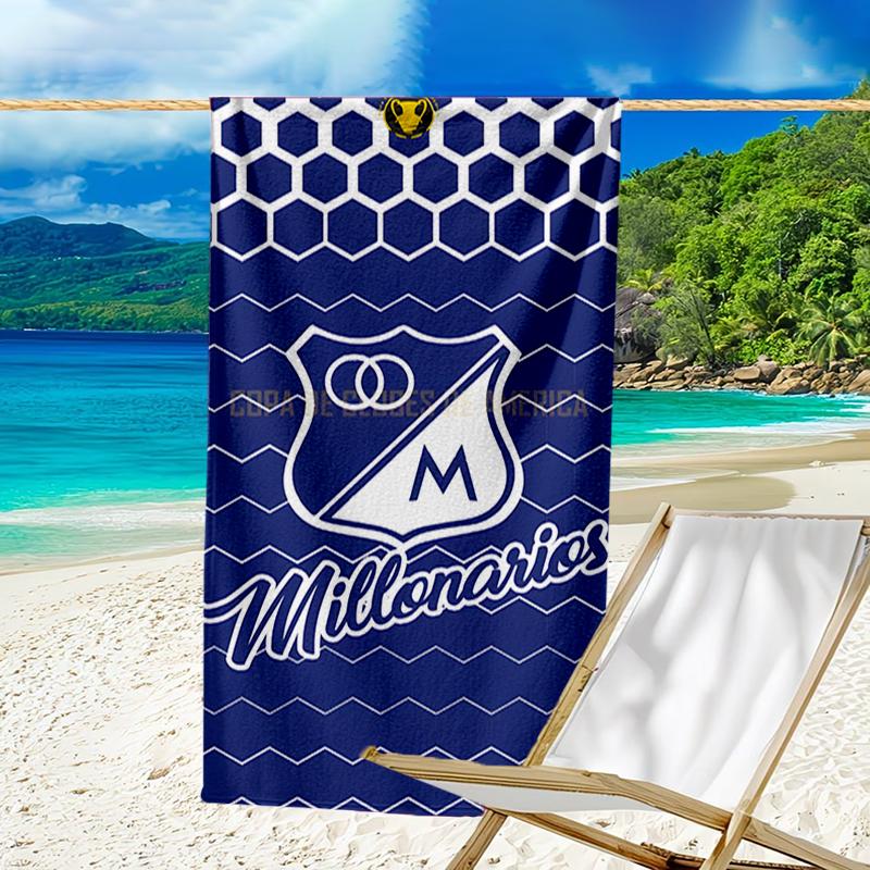 Blue White Crest Pattern Beach Towel - Soft, Absorbent Microfiber, Lightweight, Ideal for The Beach, Parties, Travel, Camping fan gifts