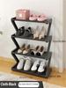 4-Layer Z-Shaped Shoe Rack, Plastic Independent Storage Rack, Easy To Assemble Floor Installation Organizer for Living Room, No Tool Installation