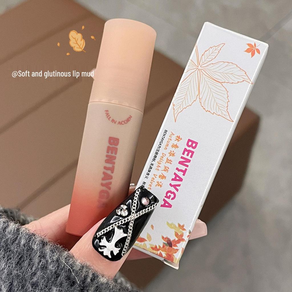 BENTAYGA Autumn Velvet Lip Mud: Matte, Moisturizing, Non-Sticky, Long-Lasting Pigmented Lip Gloss.