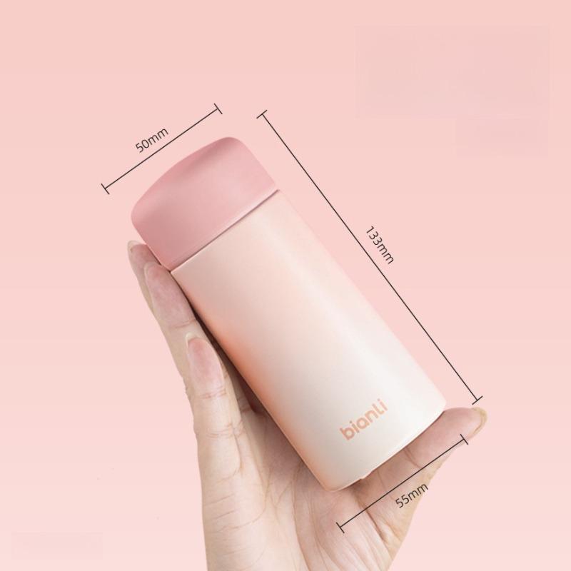 150ml Matte Gradient Insulated Bottle 316 Stainless Steel Mini Thermos, Portable Pocket Vacuum Flask For Travel & Daily Use