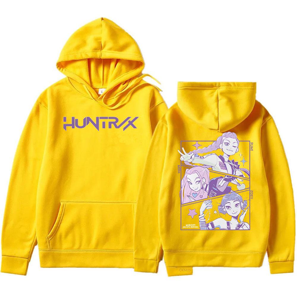 Men Women Hoodies KPop Demon Hunters Movie Graphic Sweatshirts Fleece Warm Hooded Pullovers Sudadera Print Top