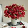 1/3pcs Artificial flower rose decora wedding bride bouquet garden fake silk peony embroidered ball dried flower vase board gift