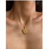 European Punk Sun & Flame Pendant, Vintage Retro Men's Fashion Necklace