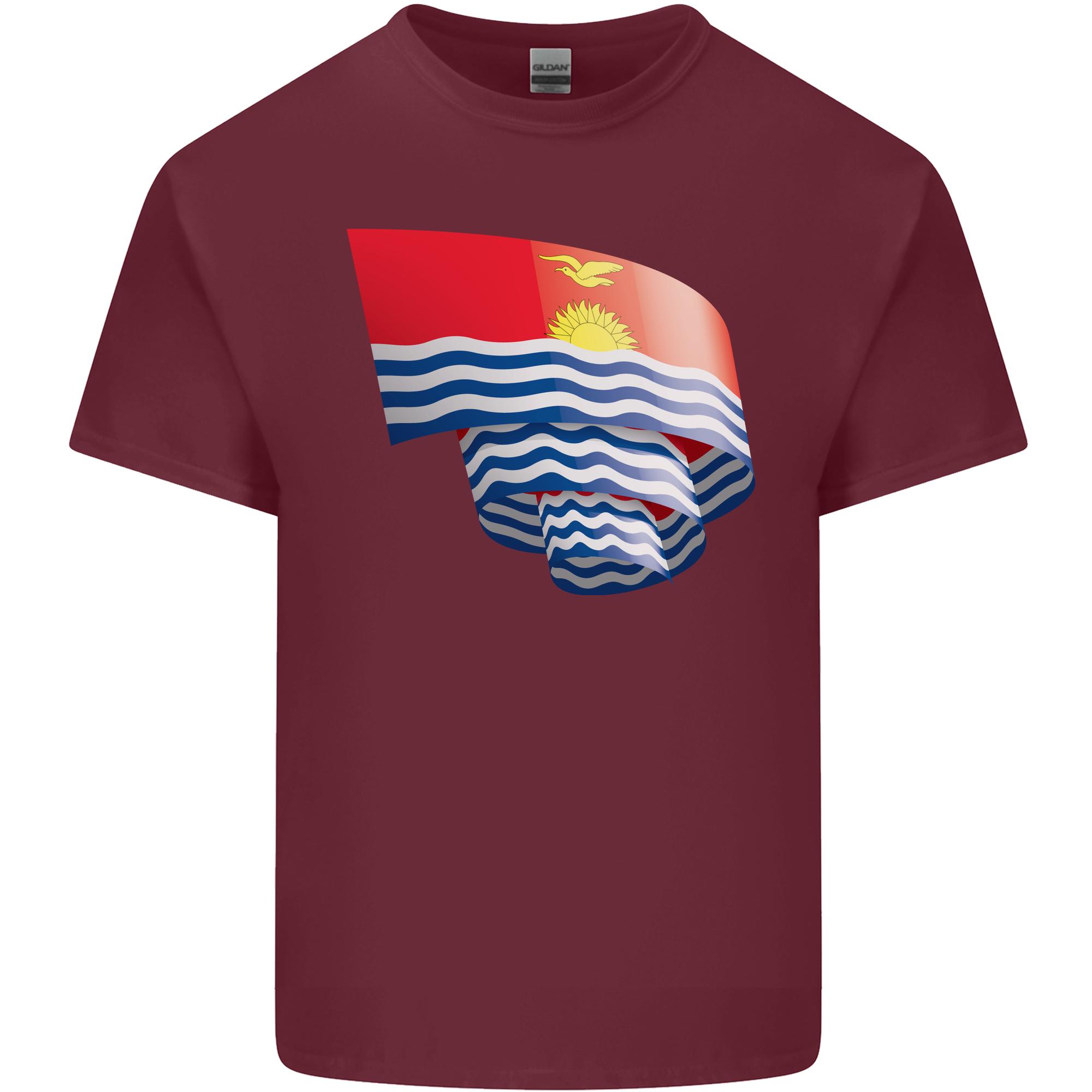 Curled Kiribati Flag Day Football Unisexs Light Cotton TShirt S
