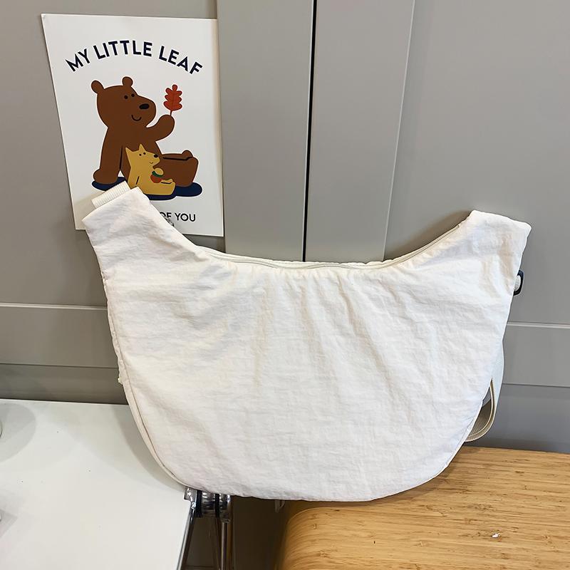 Нейлоновая сумка женская однотонная сумка через плечо большая вместительная сумка через — фото 13