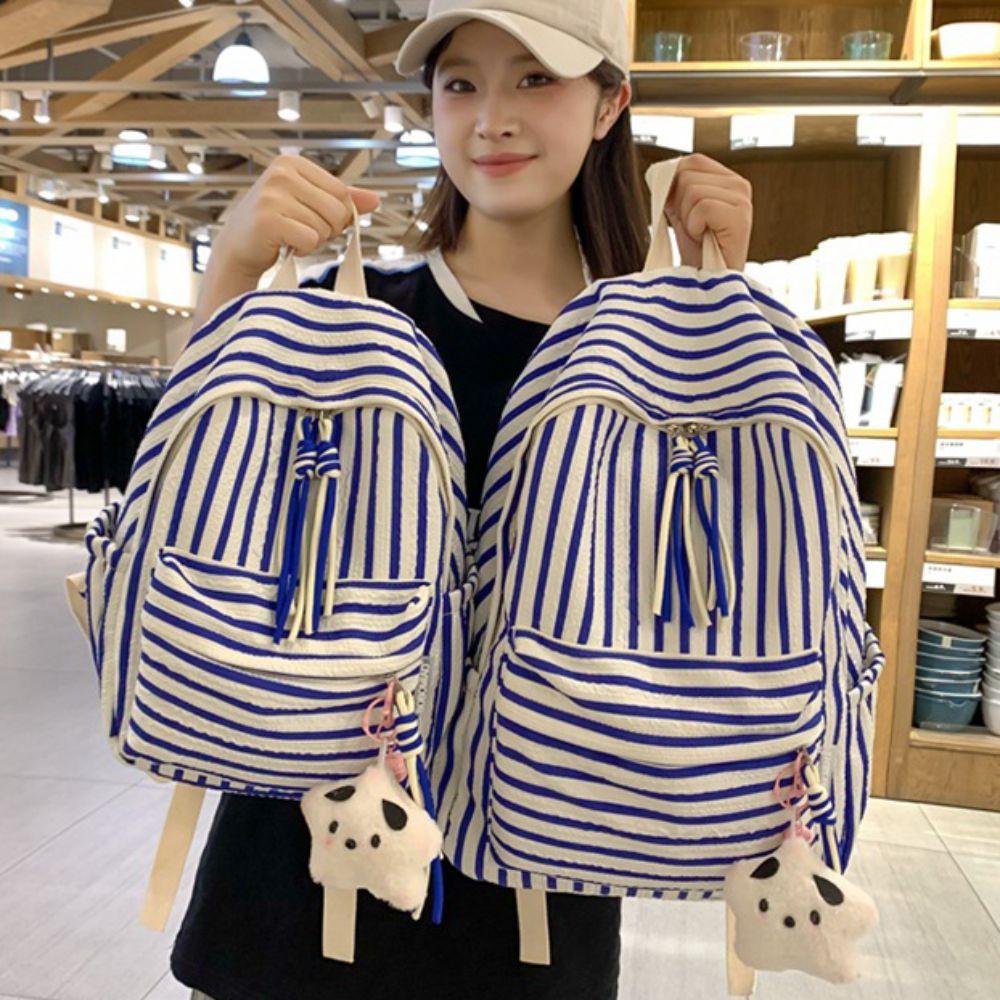 

Graffiti Students Cartoon School Bag Animal Teenagers Stripe Shoulder Bag School