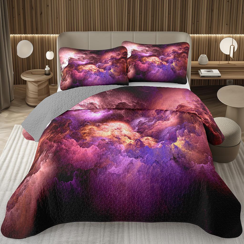 Geometric Quilted Bedspread Full King 3D Stereoscopic Square Bedding Set Modern Fashion Geometry Coverlet Set for Girls Teens