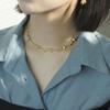 LAYOVV [Silver925] Flower chain choker necklace_Gold