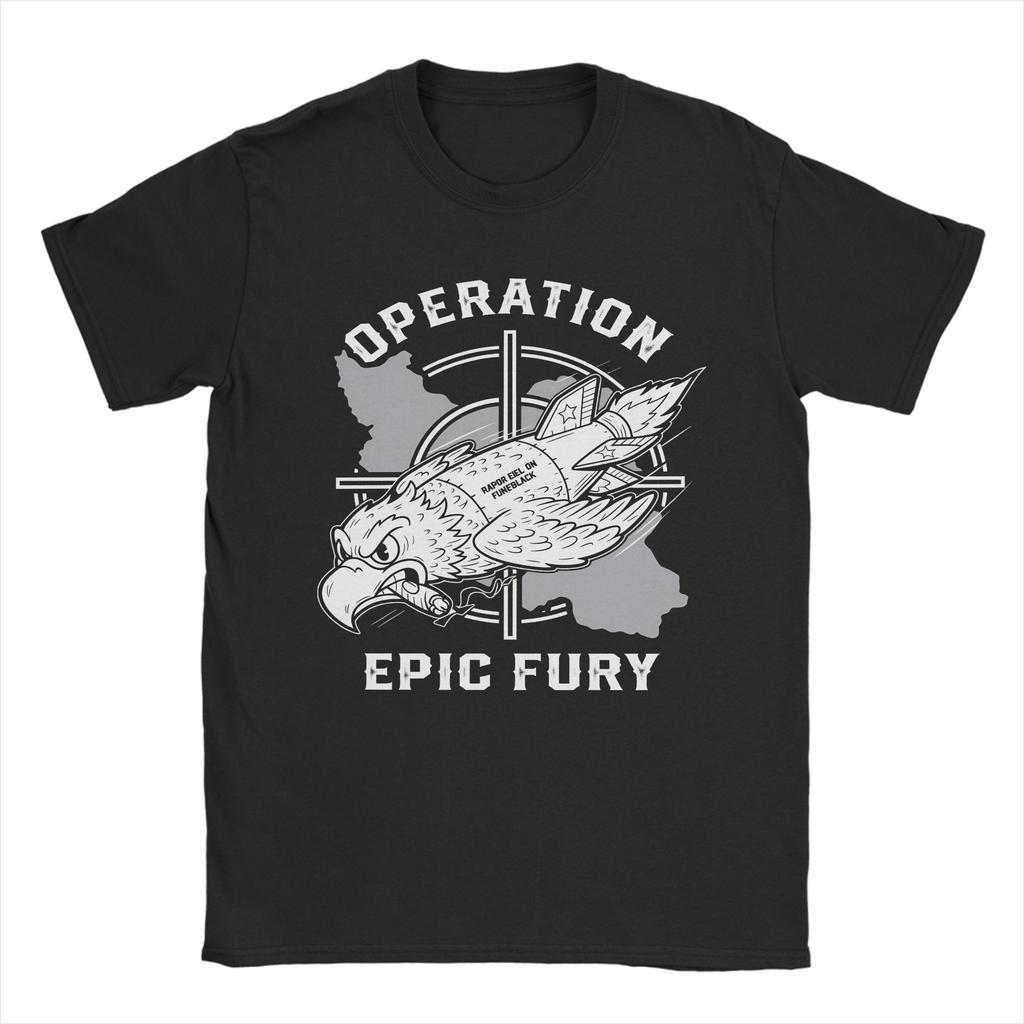 FAFO Operation Epic Fury TShirt Harajuku T Shirts Short Sleeve Y2K Basic Tops Beach 100 Cotton Oversize Top Tees
