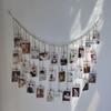 Bohemian Nordic Wall Hanging: Handmade Tapestry with Tassels and Photo Clips