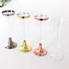 High Stem Gold & Silver Disposable Champagne and Wine Glasses for Parties & Gatherings