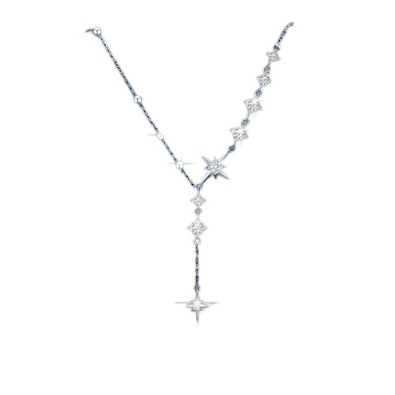 Elegante Sterlingsilber-Sternenhalskette für Damen - Perfektes Jubiläums-, Geburtstags- oder Valentinstagsgeschenk