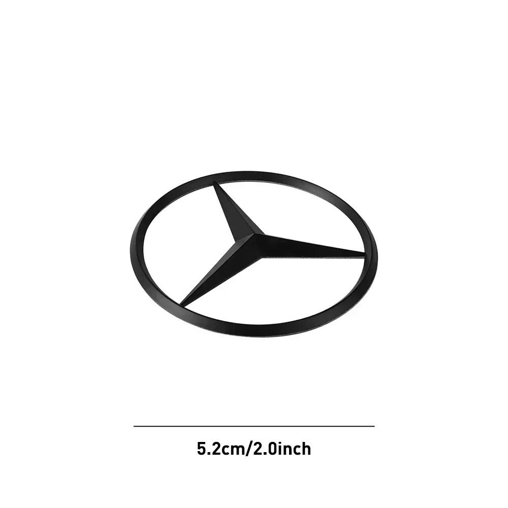 52/58mm Car Steering Wheel Center Stickers STAR Emblem For Mercedes Benz AMG W124 W202 W203 W210 W212 W220 Decal Car Accessories QZ7