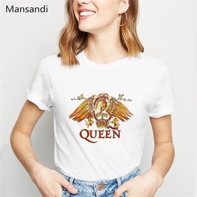 Freddie Mercury T-Shirt Sommerkleidung Tops Queen Band Shirt Damen Grafik-T-Shirts femme camisas