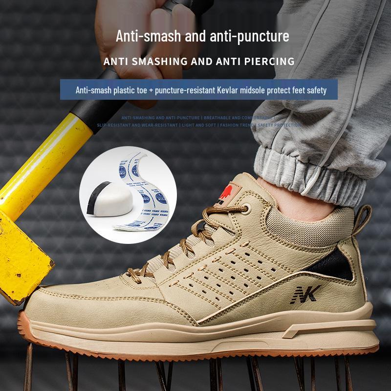 Custom Men's Breathable Anti-Slip Safety Shoes – Smash & Puncture Resistant