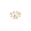 Waterproof Geometric Rhinestone Opening Rings for Women Dainty Colored Gemstone Jewelry for Birthday Gift for Her