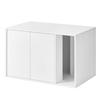 SONGMICS HOME Superfast Toolless Assembly, Cat Litter Box Enclosure, Cat House, for Large Cats, Push-to-Open Doors, Display Side Table, Coffee Table