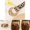 Retro Leopard Print Womens Belt With Gold Buckle For Casual Vintage Style