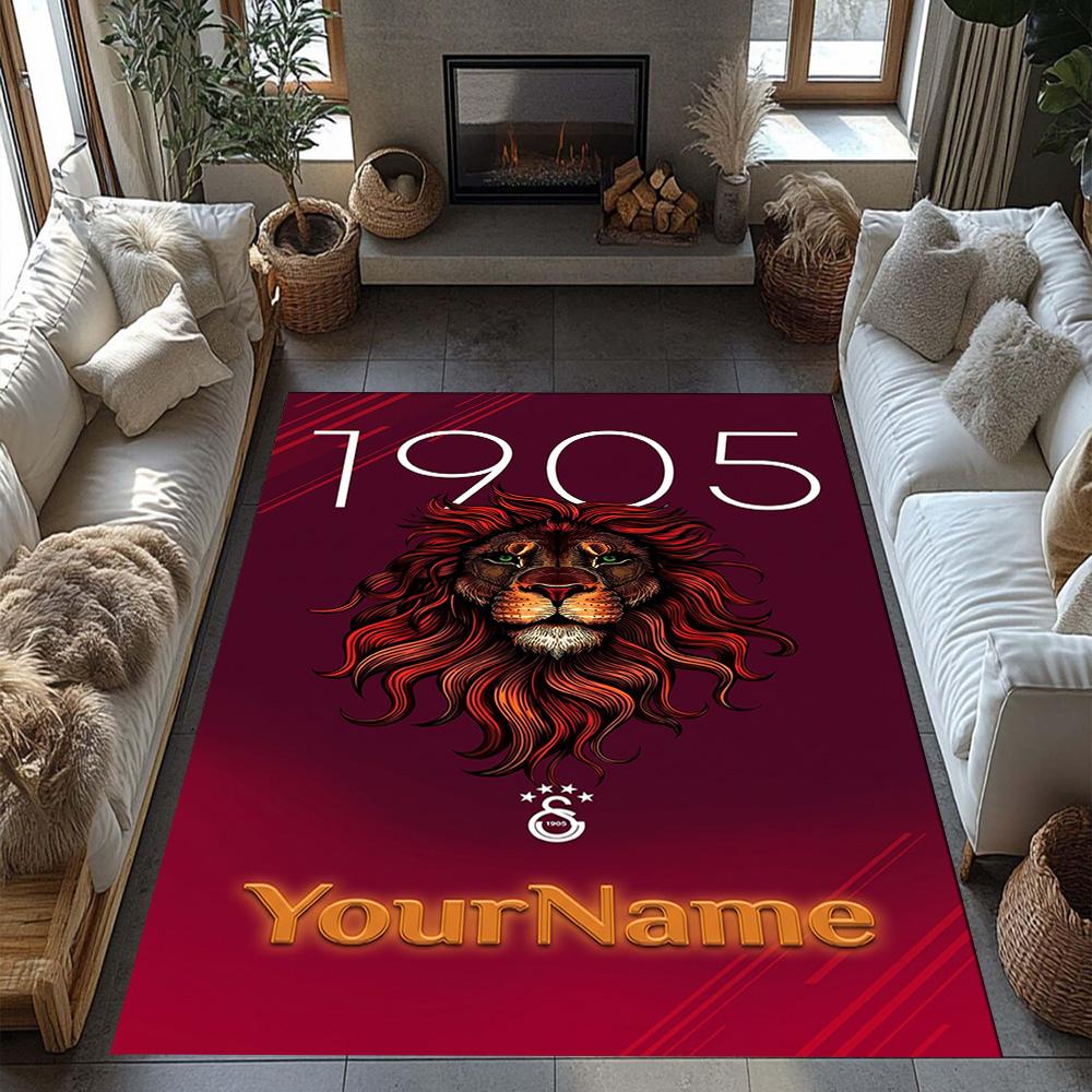 Galatasaray Customize Text Floor Rug Office Rug Perfect For Entryway Balcony Kitchen Dormitory Antislip Rug Office Home Decor Wedding Party Gift