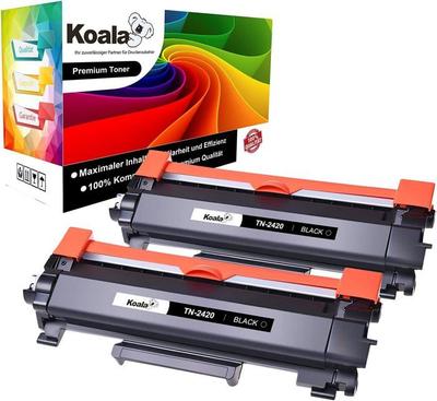 Toner Cartridge - 1001 PILES BATTERIES - TN2420 - Black - Pack of 2 - High Capacity
