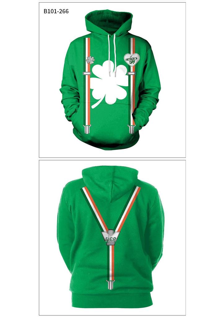Women's St. Patrick's Day Festival Green Hoodie with Hat Style