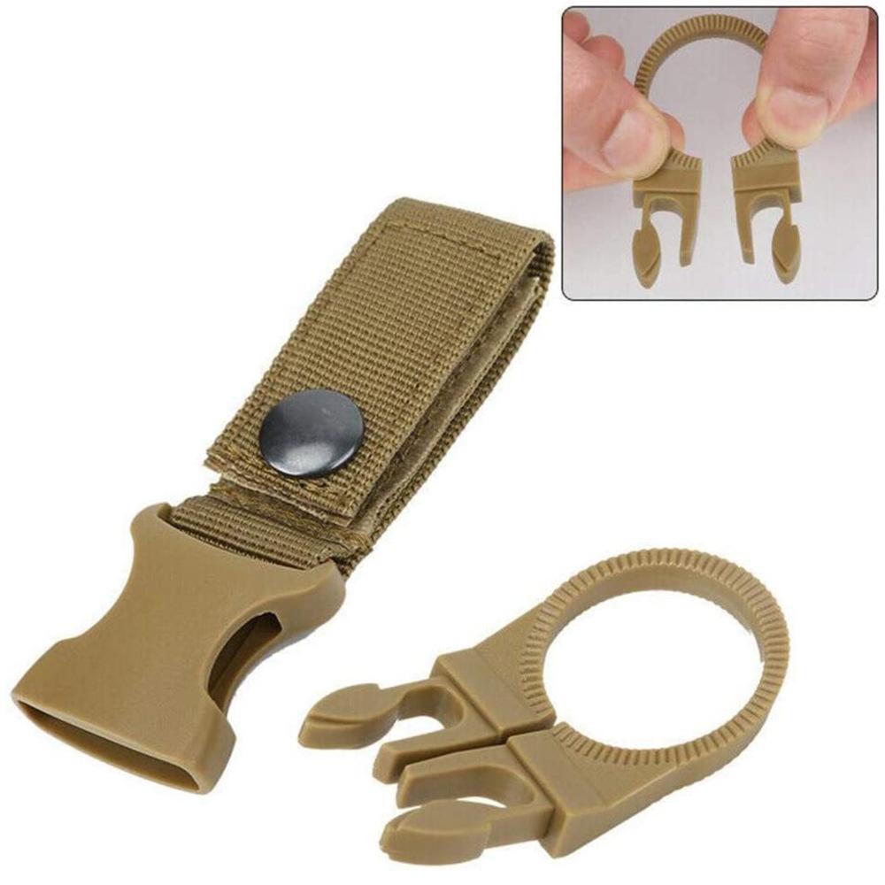 Water Bottle Hanger Holder Outdoor Camping Hiking Climbing Backpack Buckle Carabiners Multi-function Nylon Buckle Hook Multitool