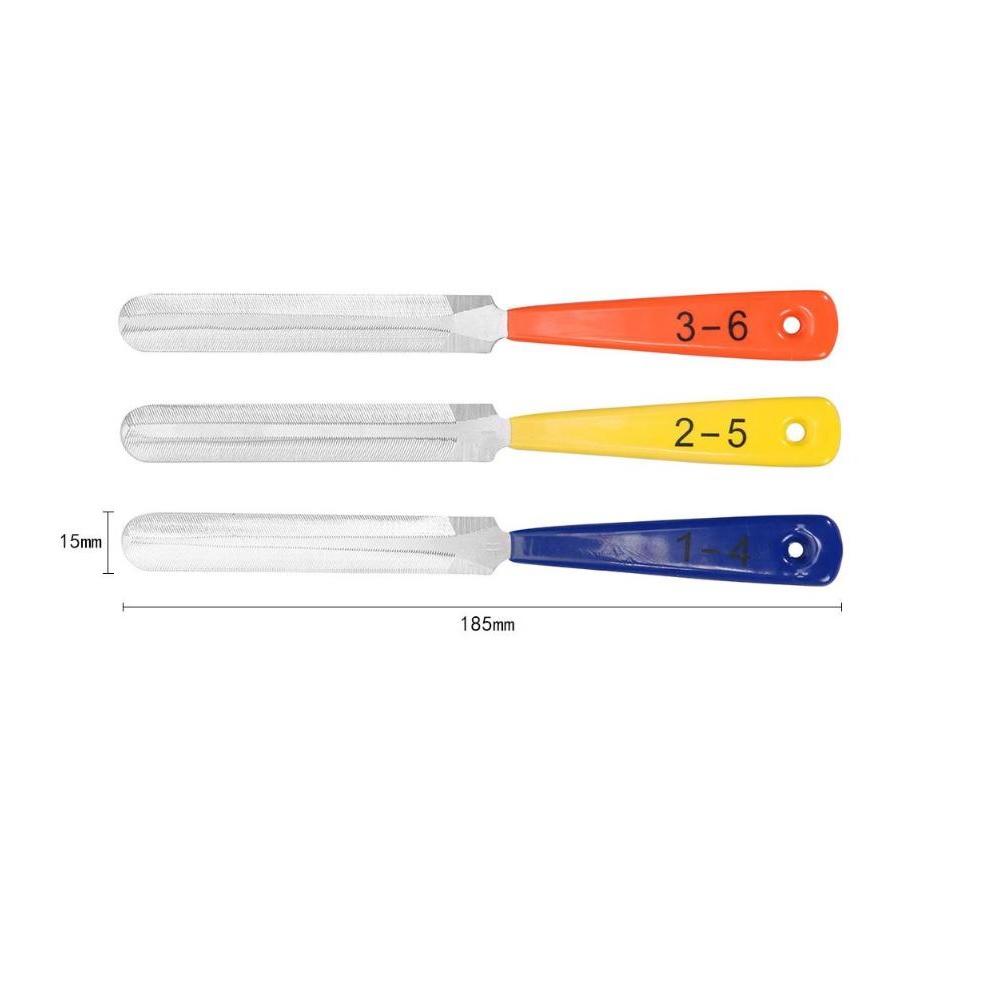 3PCS Guitar Gauged Nut Saddle Files Fret Crowning Slot Filing Luthier Repair Too