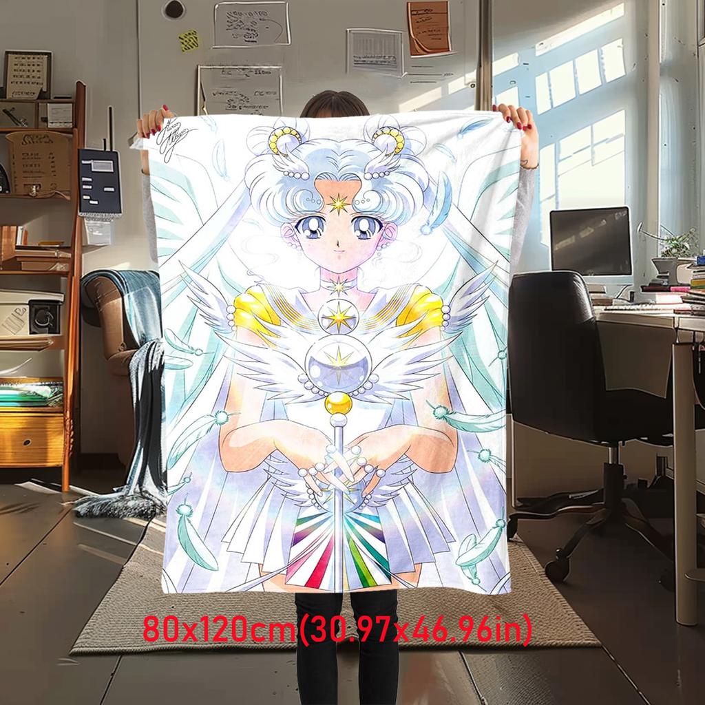 Japanese anime cute cartoon theme Sailor Moon Tsukino Usagi blanket suitable for home beds, sofa covers, office nap, outdoor warm blankets O11