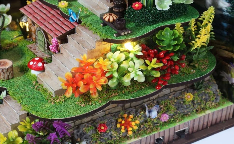Sofiey Puppenhaus DIY-Bausatz: Miniatur-Möbel-Bastelset mit Spieluhr [Morishima Hikyou]