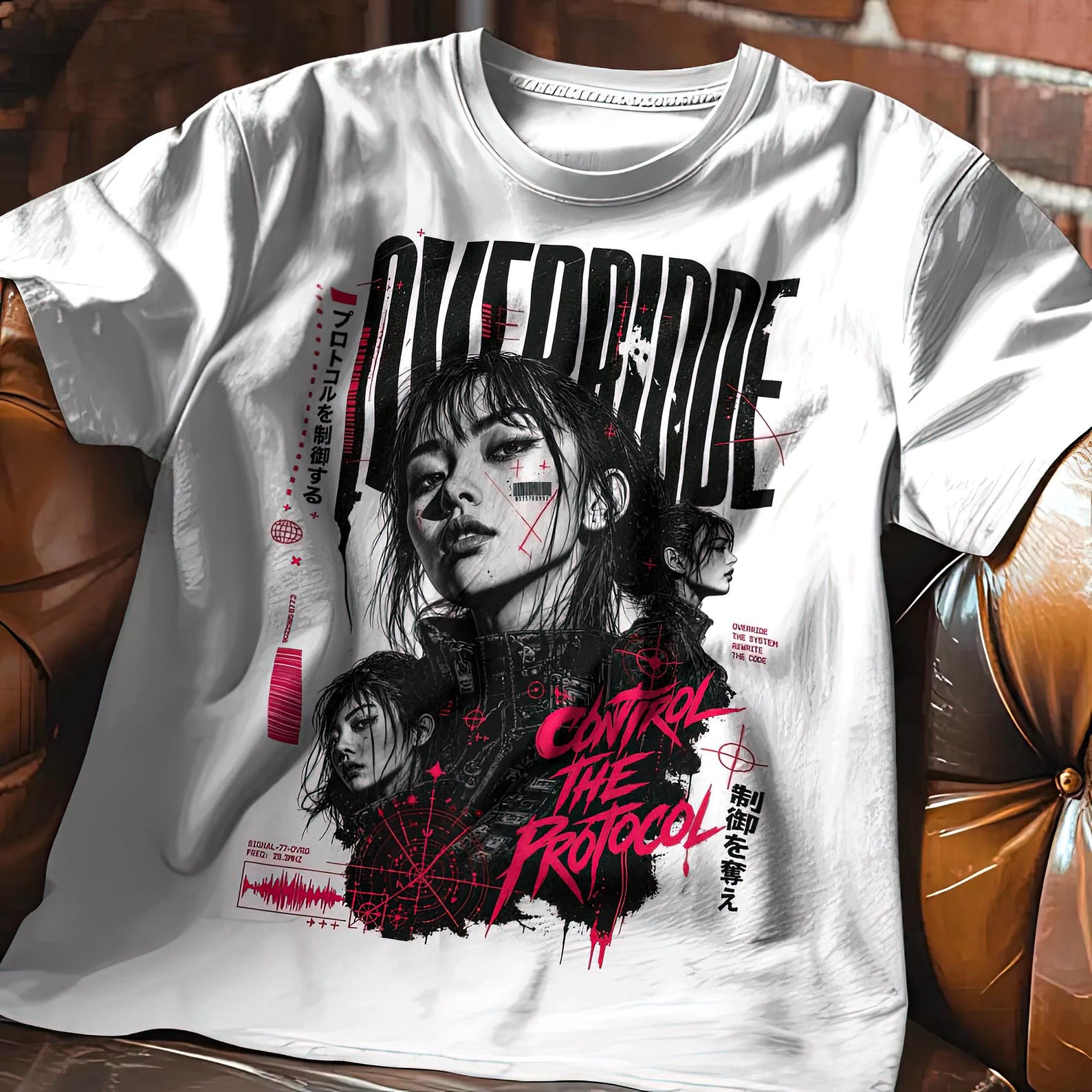 Dystopian Future Tee featuring technical graphic print for modern streetwear enthusiasts 4XL