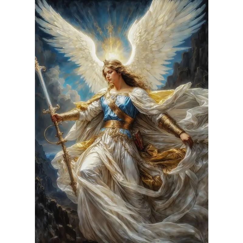 Nordic Religious Art Benevolent Portrait Of The Virgin Mary Archangel Canvas Painting Living Room Modern Aesthetics Home Decor