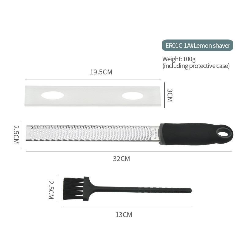 

Stainless Steel 304 Food Grade Multi-Functional Grater (Lemon, Cheese, Vegetable, Ginger) OPP Packaging (No Brush)