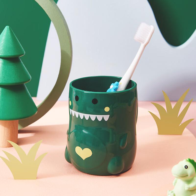 YIXI Cute Dinosaur Toothbrush & Mouthwash Cup
