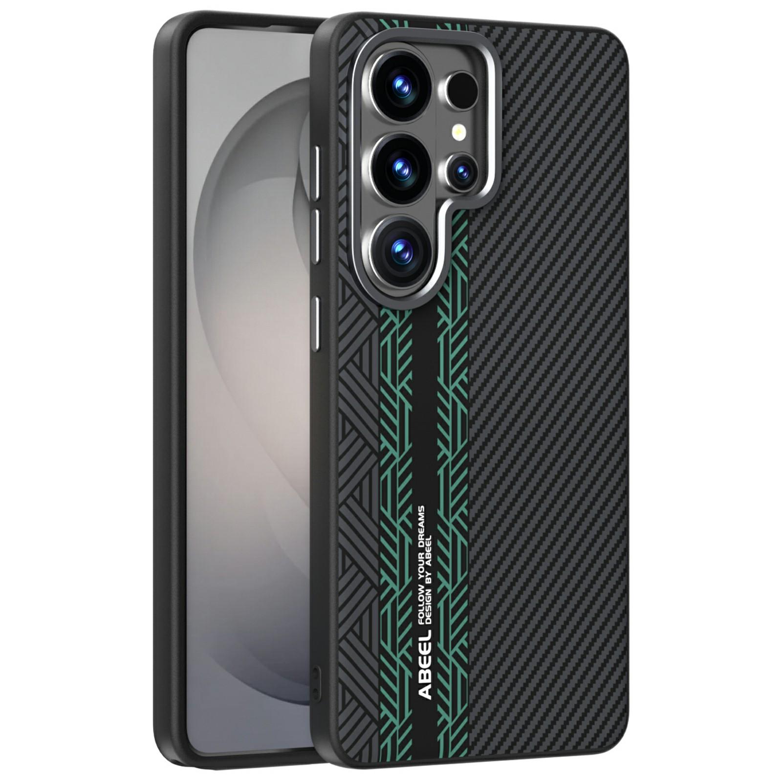 

ABEEL For Samsung Galaxy S26 Ultra Magnetic Case PC + TPU + Aluminum Alloy + PU Leather Slim Phone Back Cover