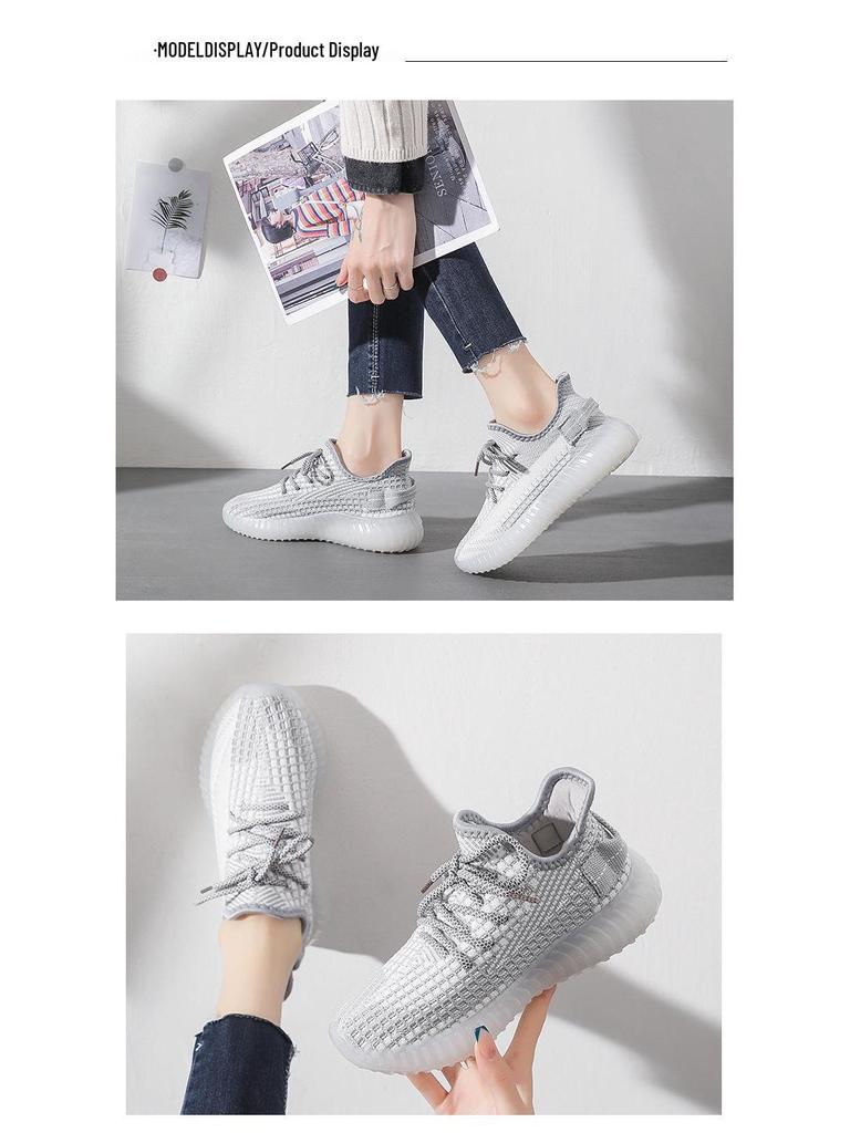 2024 Women's Summer Coconut Flyknit Sneakers: Lightweight, Breathable, Casual Korean Style Running Shoes