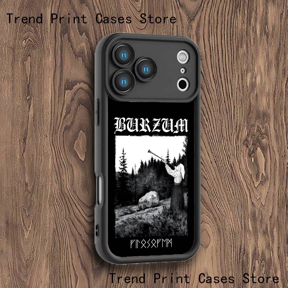 B-BathoryS Band Quorthon Phone Case For iPhone 17,16,15,14,13,12,11,Pro,Max,Plus,X,XS,SE4,E,Mini Black Thickened border Case