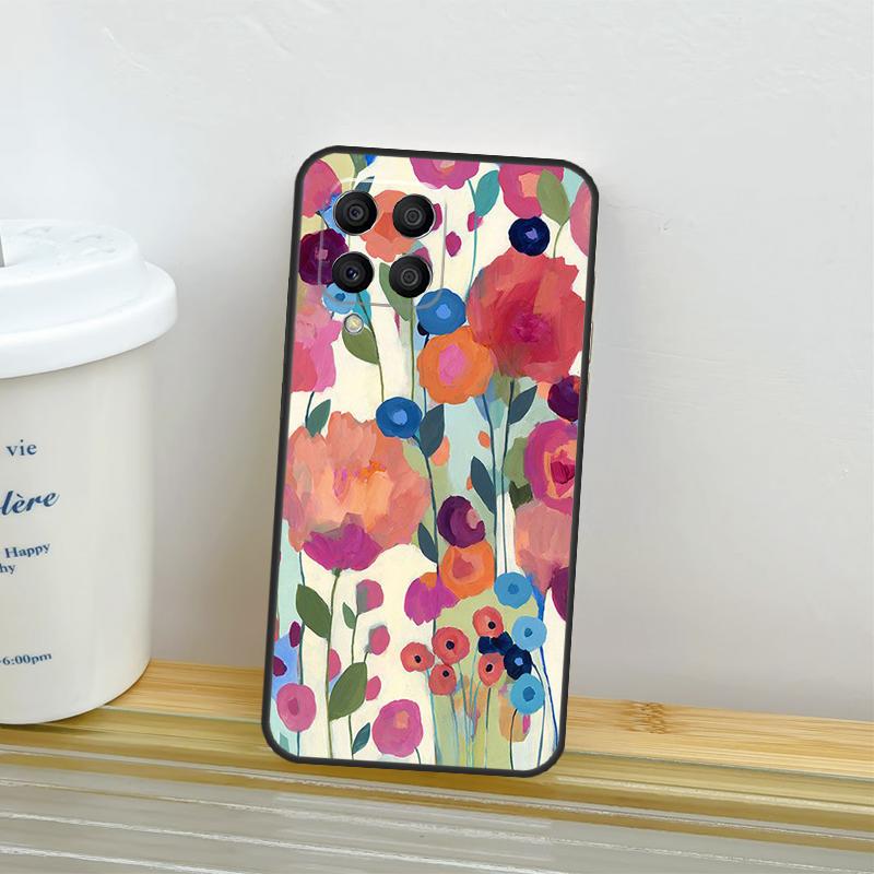 Colourful Flower Painting Art Case For Samsung Galaxy M14 M54 M34 M13 M15 M36 M55 M35 M56 M16 M31 M11 M53 M12 M32 M52 M06