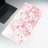Pastel Sakura Flower Print XXL Mousepad Stitched Edge Anti Slip Rubber Desk Pad Fresh Spring Floral Computer Gaming Accessory