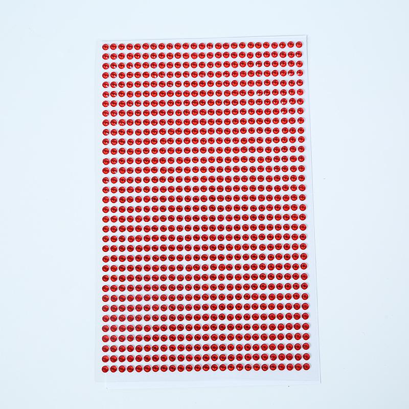 3mm bunte Kristall-Acryl-Diamant-Aufkleber für Gesicht, Auto und Kinderbasteln