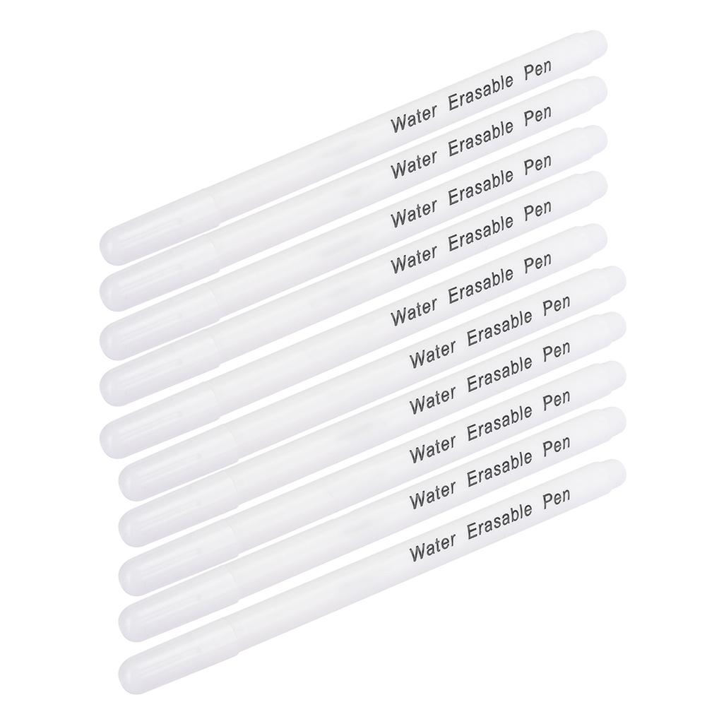 10 stücke DIY Wasser Löslich Löschbaren Stift Stoff Marker Schneiderei Werkzeug Zubehör Einzigen Kopf Weiß