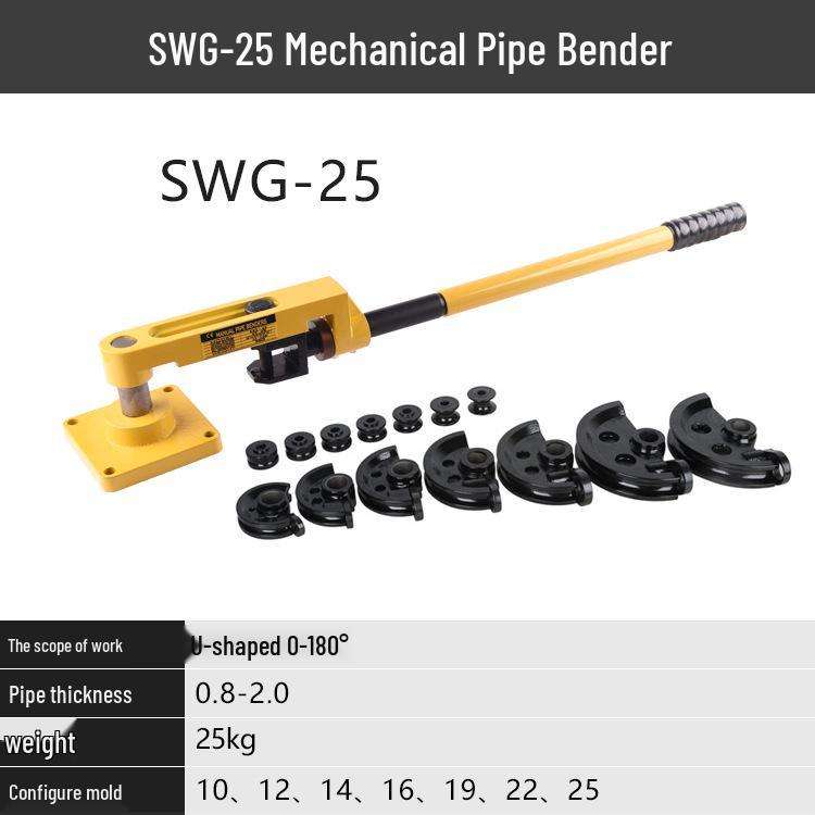 Electric Hydraulic Pipe Bending Machine for 1-4 inch Seamless, Galvanized, Steel & Split Pipes (Manual SWG)