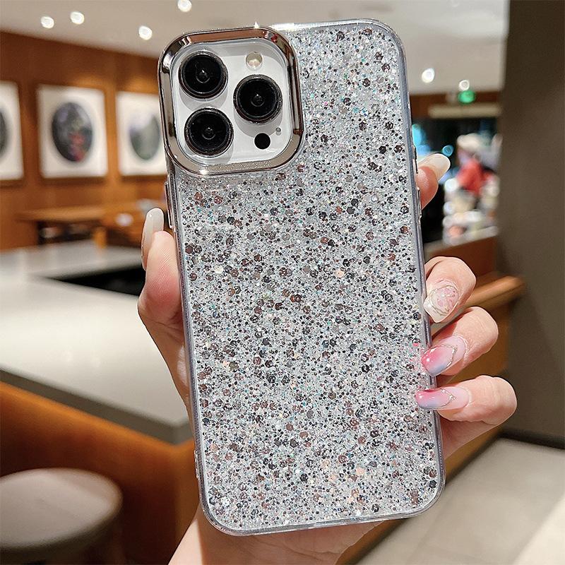 Glitter Sequin Phone Case For Iphone17Promax Silicone Female Apple 15Plus Premium Sense 14