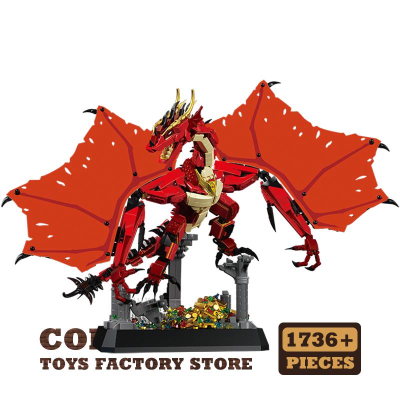 Non-Toxic Moc Bricks Flying Dragon Sets Movie Scene Action Figures Puzzle Toys Magic Animal Building Blocks 3D Model Kids Adults Gifts New