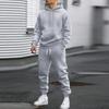 Autumn and winter new men's hooded sweater set solid color sports and leisure set hoodie two-piece set
