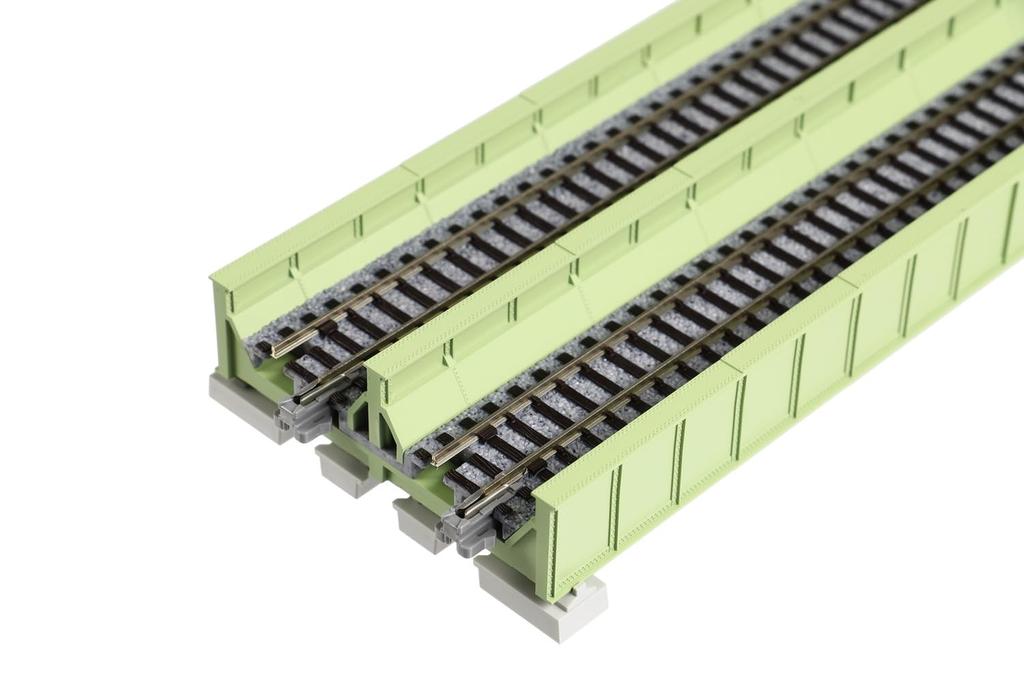 KATO N Gauge Double Track Plate Girder Bridge Light Green Model Railroad Supplies 20-456